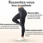 Réduisez l'apparence de la cellulite et brûlez jusqu'à 2× plus de calories grâce au legging Nuéa.